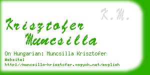 krisztofer muncsilla business card